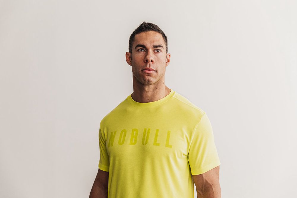 T-Shirts NOBULL Homme Jaune - NOBULL,France (8174-YZUOH)